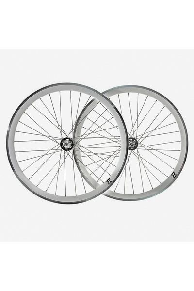 SXT Set roți fixie aluminiu argintiu 700-32h 40 mm argintiu