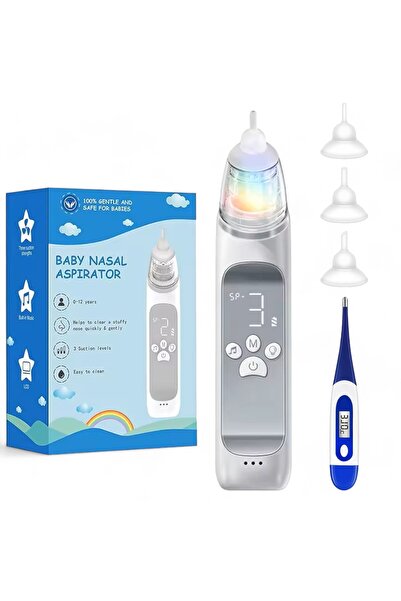 LONDEMM Set Aspirator Nazal Electric si Termometru Digital, Bebelusi/Copii, 3...