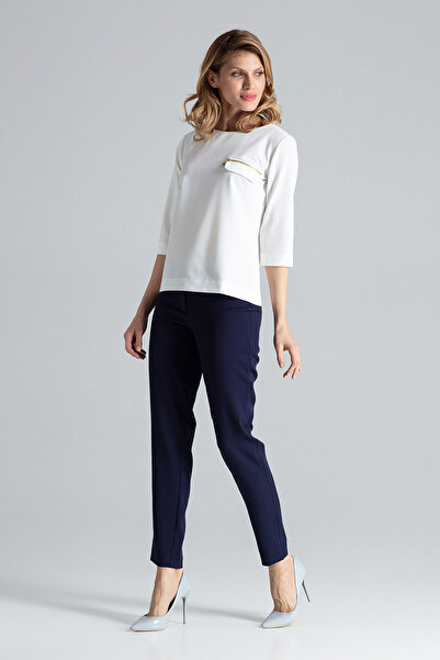 Figl Elegant pink blouse - formal ecru blouse M393 size S