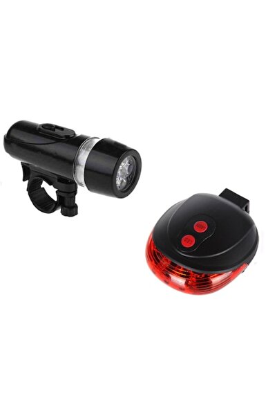 Power Beam kit de lumină față și lumină spate cu laser, 5 LED-uri, 3 moduri de iluminare, negru