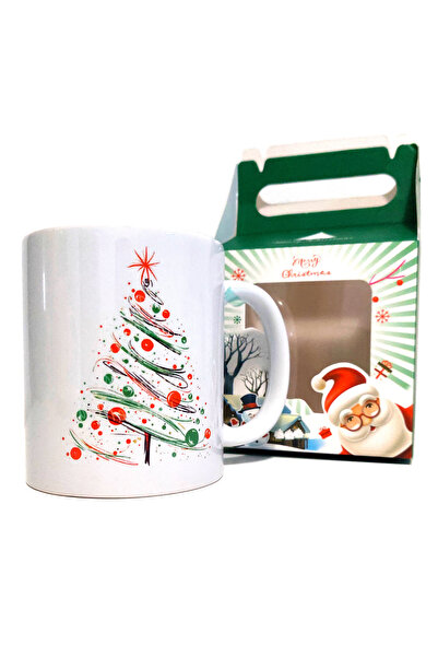 ZEEA COUTURE Ceramic mug with Christmas motif, fir tree