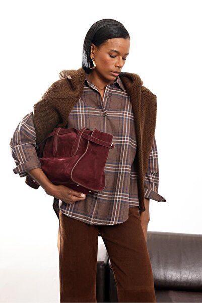 5in1Canpolat Πουκάμισο με καρό σχέδιο Bitter Brown 6600