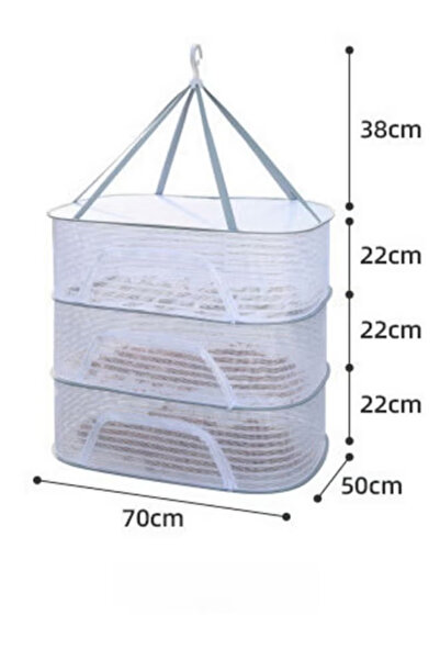 Generic Foldable Hanging Laundry Net Large Capacity Clothes Drying Basket with Zipper
