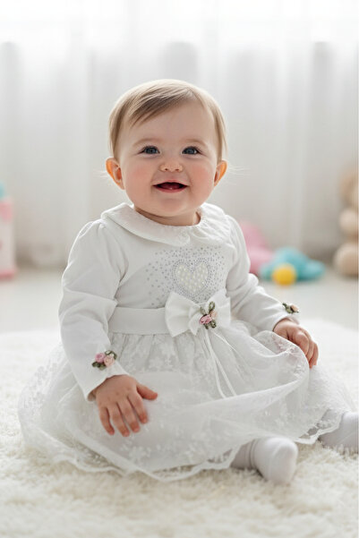 s.t. sebat tekstil Baby Girl Heart Dress