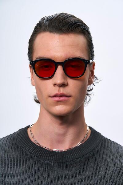 Bilge Karga Nova New Black Orange Men's Circusian Balance Glasses