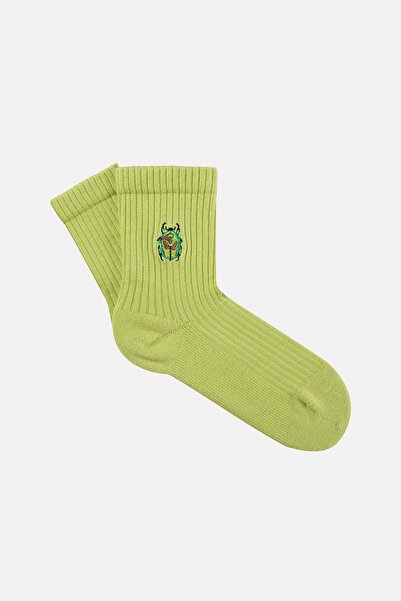 WWF Market Beetle Towel Socks - Green