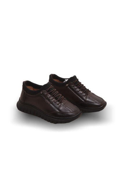 Derimoda Genuine Leather Women Shoes Coffee