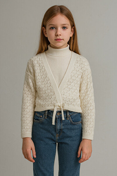 MELLY MORE Front-Fastening Children's Cardigan for Girls