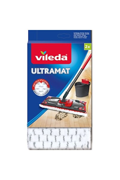 Vileda Ultramax/Ultramat replacement mop heads, 2-pack, cotton & microfiber, multicolor