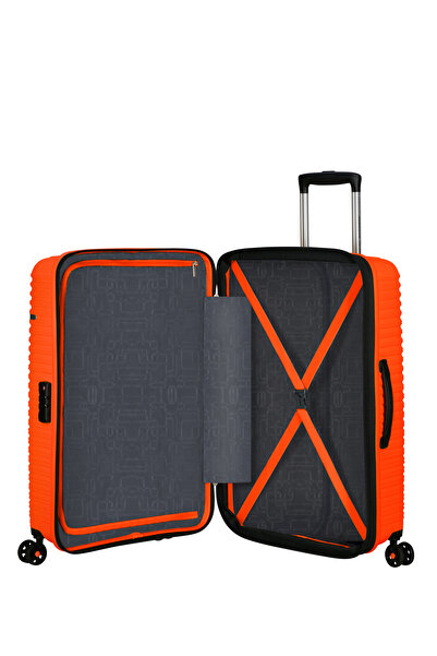 American Tourister LIFTOFF-901 Troller Medium Orange Suitcase-67/24 cm, 4 H-Spin wheels