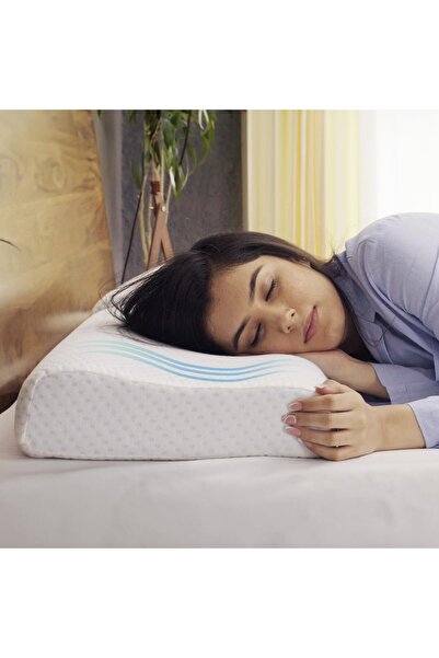 Sleepsia وسادة إسفنجية مريحة لتقويم العظام العنقية (عادية، عبوة من قطعة واحدة)