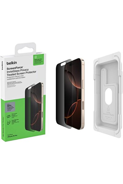 Belkin واقي شاشة الخصوصية ScreenForce InvisiGlass لجهاز iPhone 17 / iPhone 16...