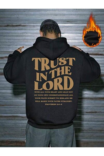 Ritec Hanorac unisex cu imprimeu script „Thankful”