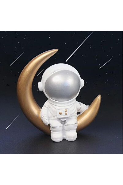 Generic Moon Astronaut Table Decoration, Exquisite Resin Space Figurine, Perfect Gift for Space Lovers