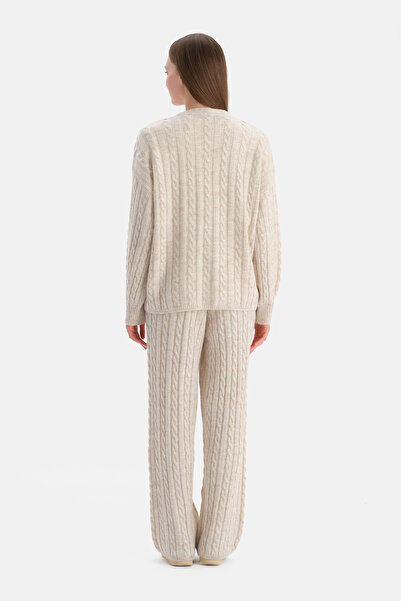 Dagi Knitted Patterned Tricot Cardigan