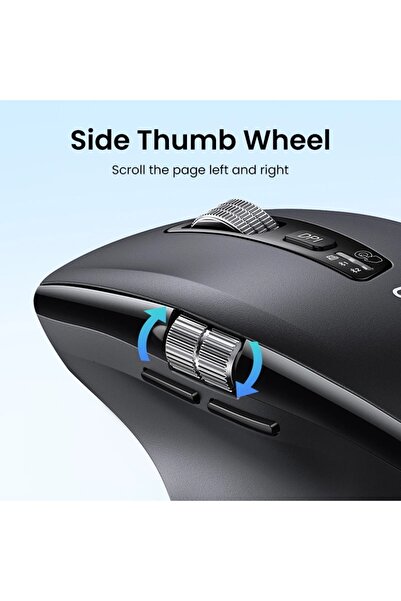Ugreen Wireless Mouse with Bluetooth 5.4 + 2.4GHz, Fast Scroll, Adjustable DPI 1000–5000, Black
