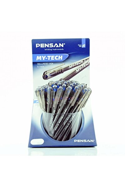 Pensan Ballpoint Pen My-Tech Blue 60's Stand