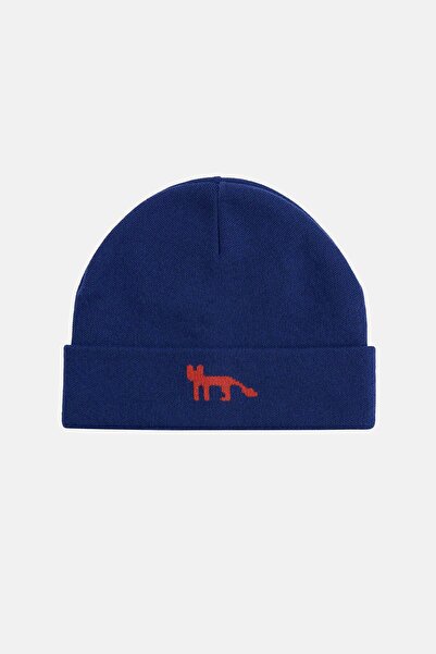 WWF Market Red Fox Beret - Navy Blue