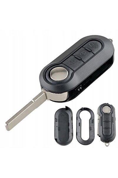 OEM Carcasă cheie rabatabilă cu 3 butoane pentru Opel Combo D - Negru