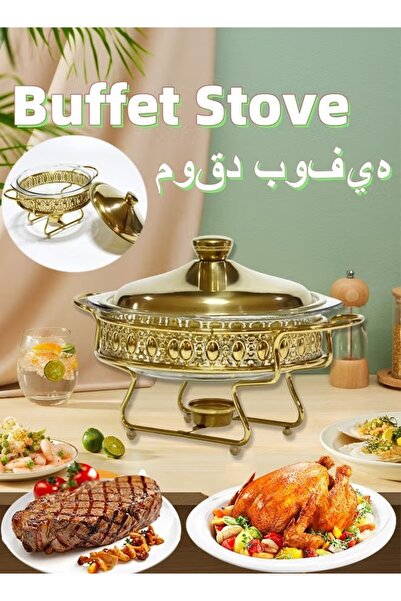 Generic Buffet Serveware Food Warmers Buffet Stove Chafing Dishe Container Heating Stove 23.4*23.4*14.5cm