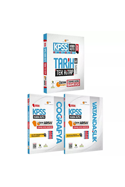 Karakutu Yayınları 2026 KPSS Kara Kutu Genel Kültür TEKLİ KİTAP SET Çıkmış So...