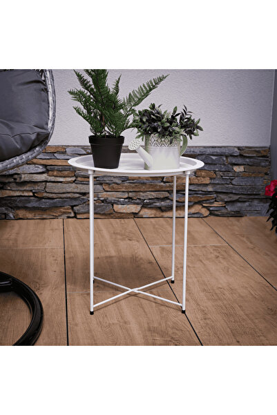 DacEnergy Side table with removable tray, white, RENDER