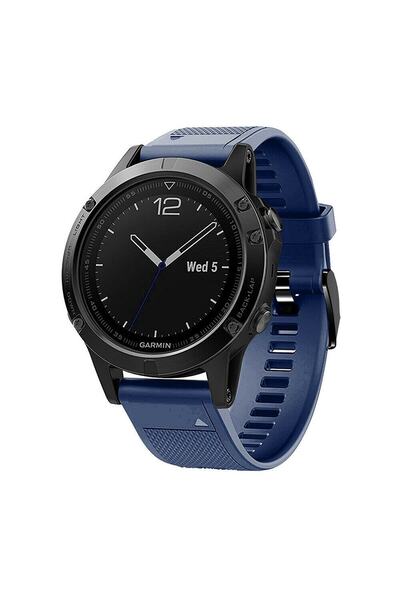 Garmin حزام CaseOnn Fenix ​​7 سريع التركيب من السيليكون باللون الأزرق الداكن