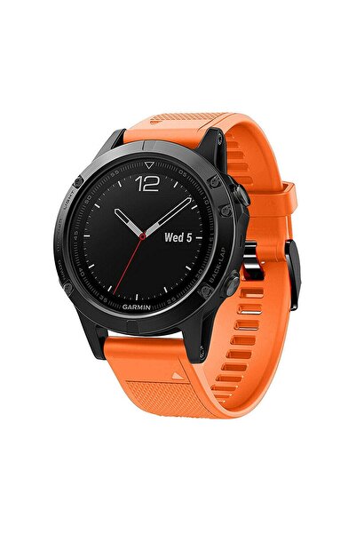 Garmin CaseOnn Fenix 6x Pro Solar Kordon Quick Fit Silikon Turuncu