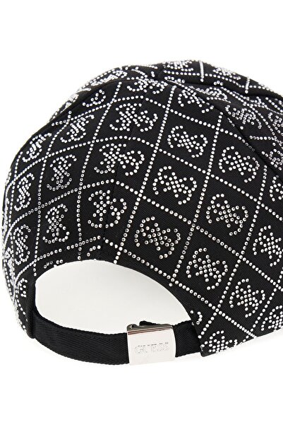 Guess Kadın Siyah Logolu Beyzbol Şapkası