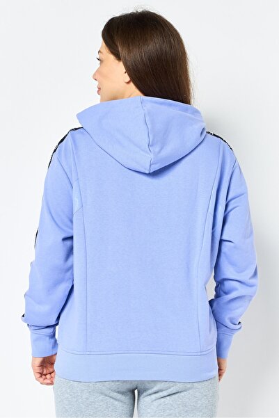 Calvin Klein Women Long Sleeve Brand Logo Hoodie, Lavender