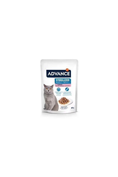Advance 12 x 85 g Adult Sterilized Wet Cat Food with Turkey
