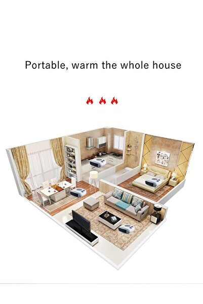 Generic 2000W Portable Electric Fan Heater Adjustable Thermostat Overheat Protection Desktop Home Office