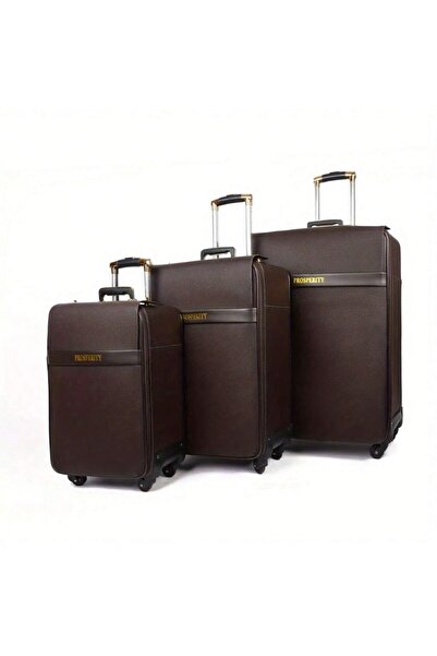 Prosperity 20+24+28in Pu Travel Luggage Strong Durable Trolley Bag Roller Bag Spinner Suitcase Luggage Set
