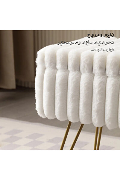 CozyhomeVIP Velvet Storage Ottoman Stool - Makeup, Shoe Bench with Lid, for Bedroom & Vanity