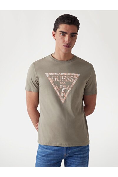 Guess Ss Cn Triangle Men's Slim Fit T-Shirt