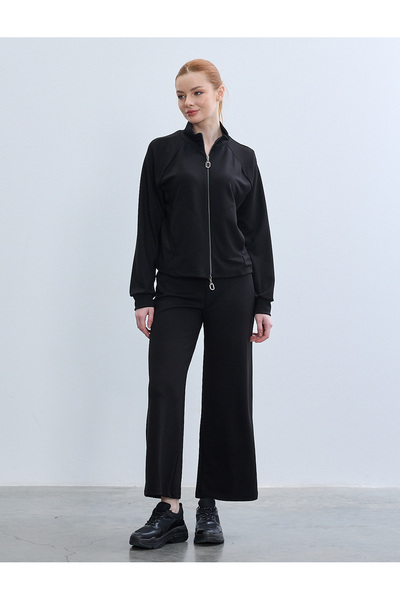 BGN workshop VISCOZĂ COMBINAȚIE CU FERMUAR guler ridicat SWEA tricou