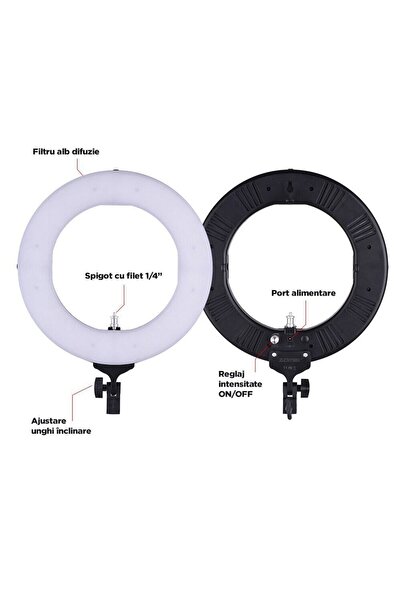 zomei Lampă circulară de 35 cm cu suport pentru telefon