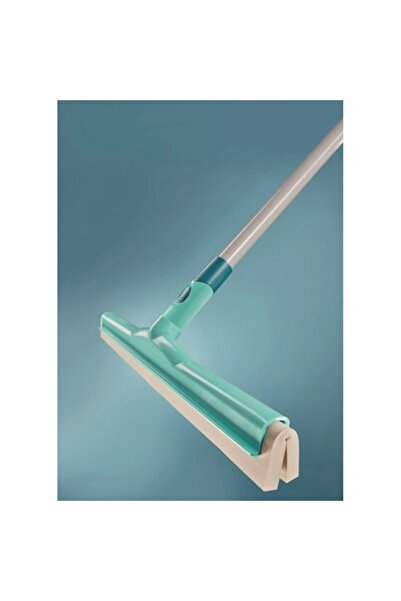 Leifheit floor squeegee set, rubber 45 cm with adjustable telescopic handle 190 cm, Blue/White