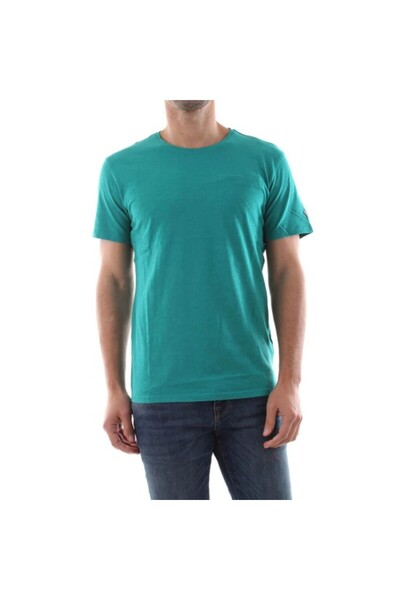 Guess Simple Green T-Shirt with Faux Pocket