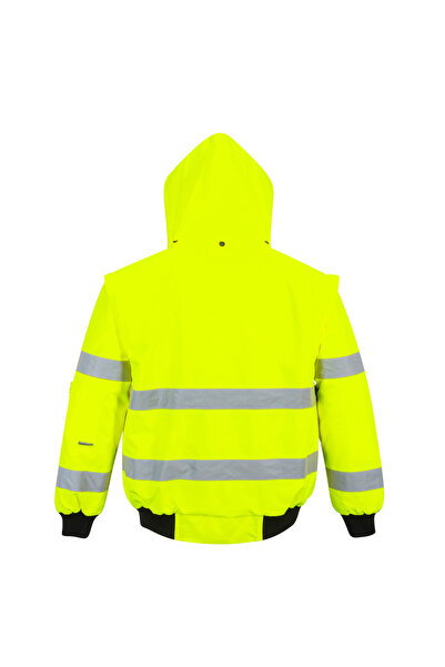 PORTWEST 3 in 1 Hi-Vis Bomber Jacket Yellow