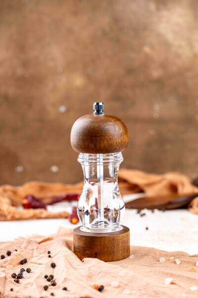 FH finehome Wody Ahşap Karabiber Tuz Değirmeni Küçük