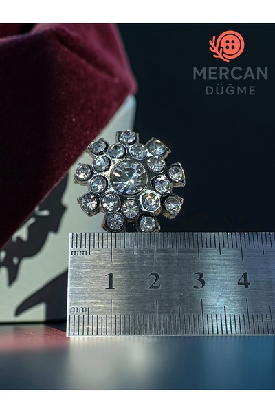 ODDA TASARIM ATÖLYESİ New Christmas Collection Multi-Stone Extra Large 3-Piece Button Set