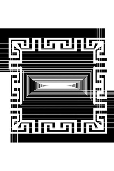 AFVENTE Φουλάρι με σχέδιο εκρού-μαύρο