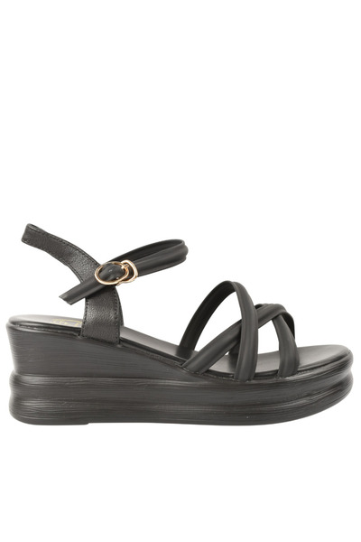 FORMAZIONE Sandale casual, femei, FORMAZIONE, 991-1 negre, piele, platformă