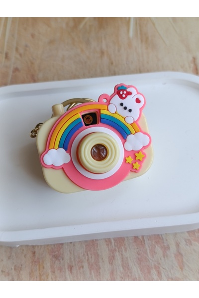 PileaD Tavşan Figürlü Duvara Yansıtmalı Fotoğraf Makinesi Anahtarlık Çanta Sü...