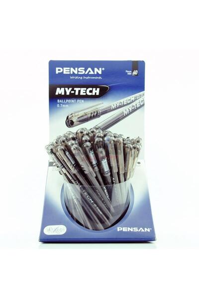 Pensan My-tech Black Ballpoint Pen - 0.7mm, Box of 25