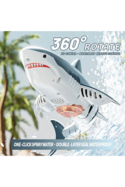 OEM Remote Control Shark Boat Toy, 4K Camera, Rechargeable, High Simulation, Kids Gift