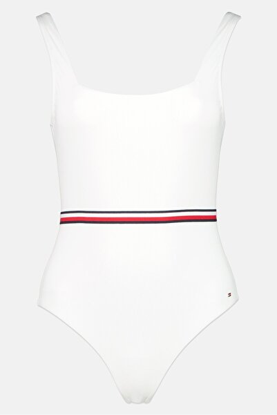 Tommy Hilfiger Women Square Neck Non Padded One Piece, White