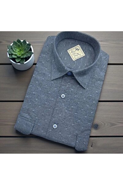 Elines butiq Klasik %100 cotton uzun kollu terletmeyen kışlık gömlek (regular...