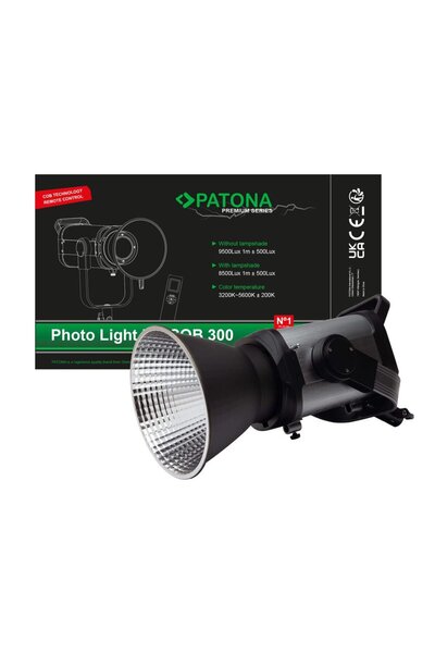 Patona Lampă de proiector LED Photo Light COB-300 APRC cu control prin aplicație - 4282